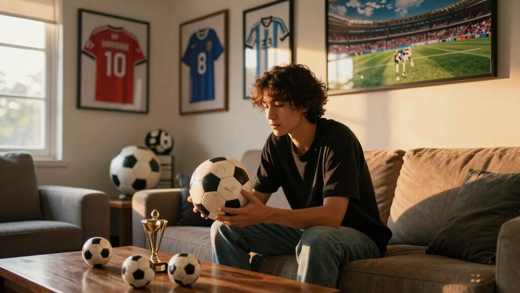 soccer-themed interior decor