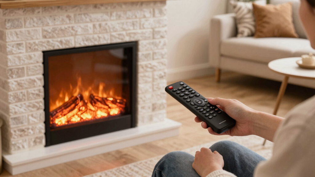 electric fireplaces with remote control