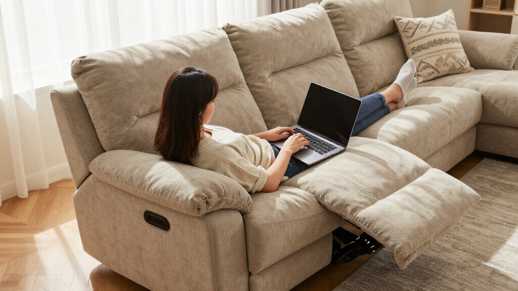 reclining sectional with console