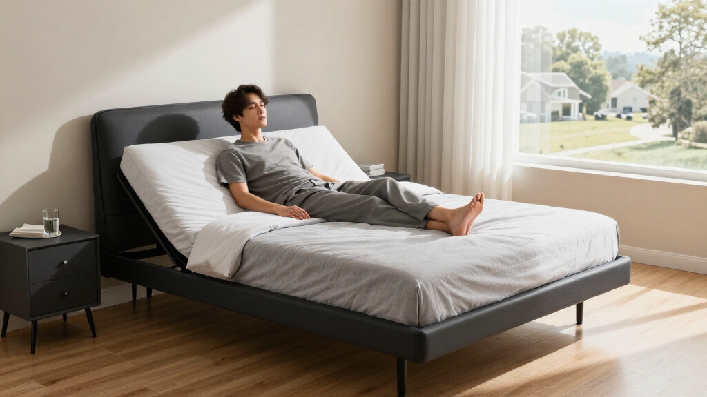 best adjustable bed frame with wall-hugger design