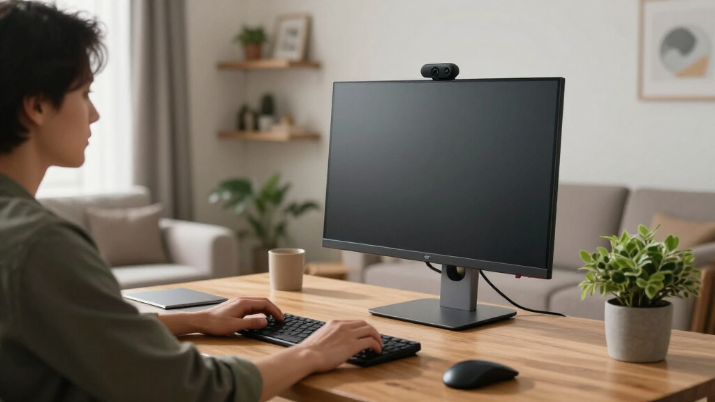 monitor for home office with webcam