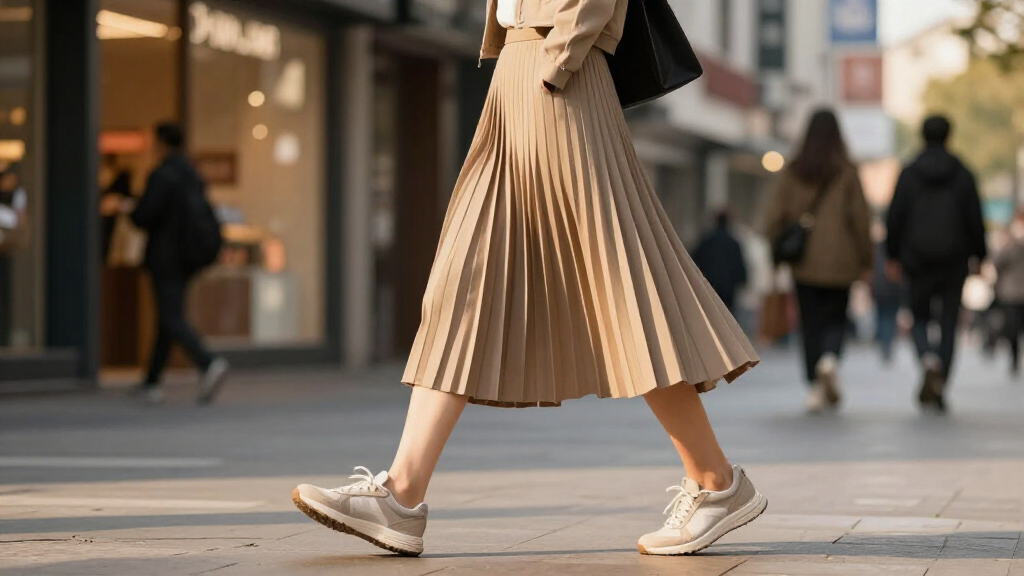 pleated midi skirts