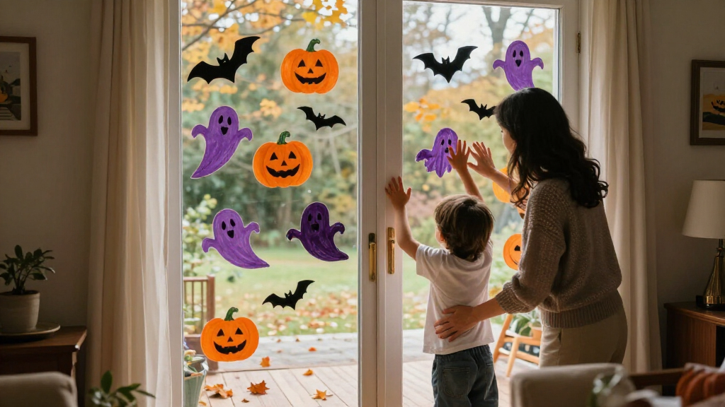 Halloween window clings