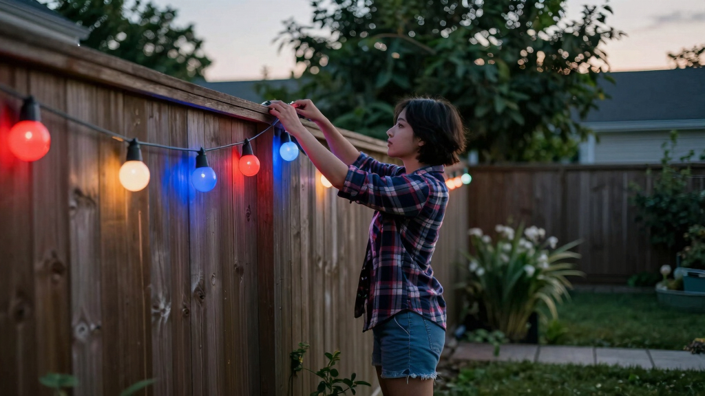patriotic outdoor string lights