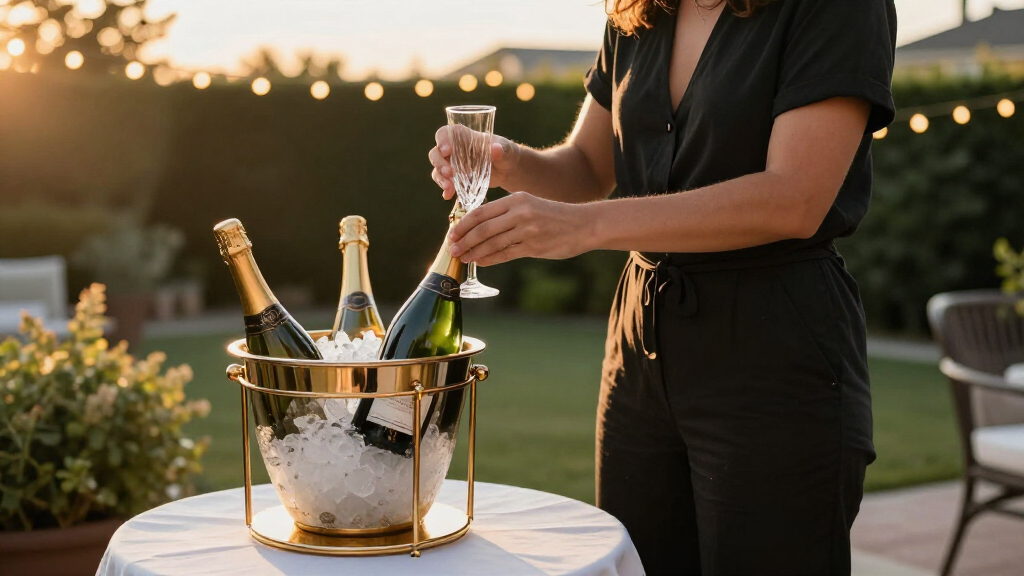 high end champagne cooler stand