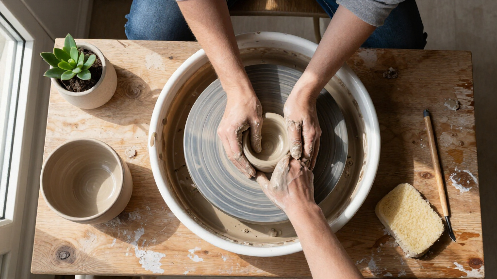 best pottery wheel and kiln setup