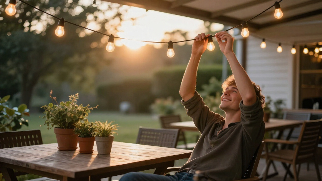 patio string lights