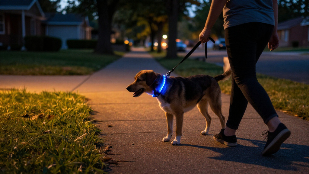 Leuchthalsbänder für Hunde