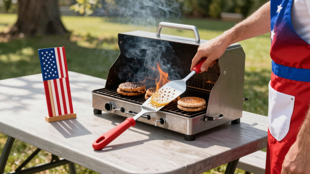 patriotic outdoor grill tools