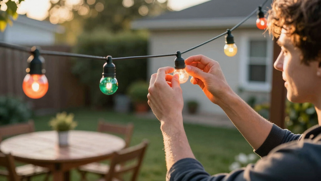 patriotic outdoor string lights