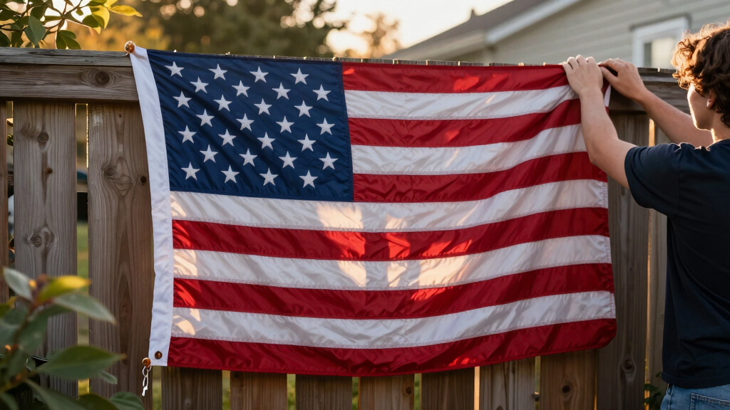 American flag outdoor decor