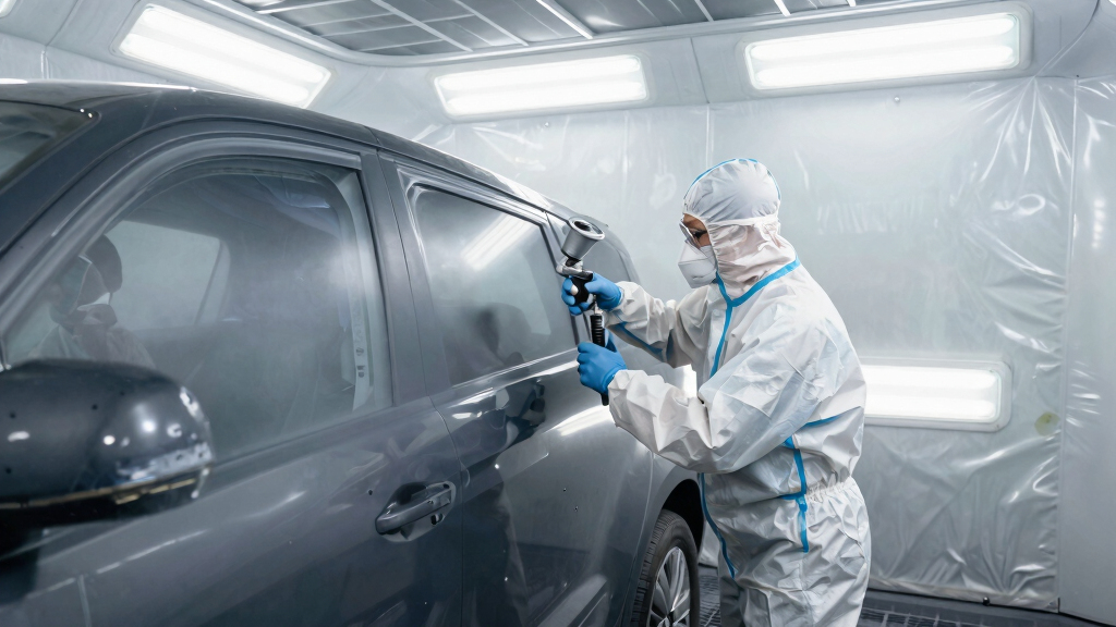 inflatable paint booth for vehicles