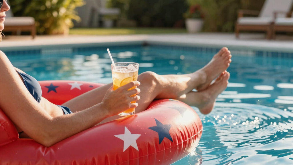 patriotic pool floaties
