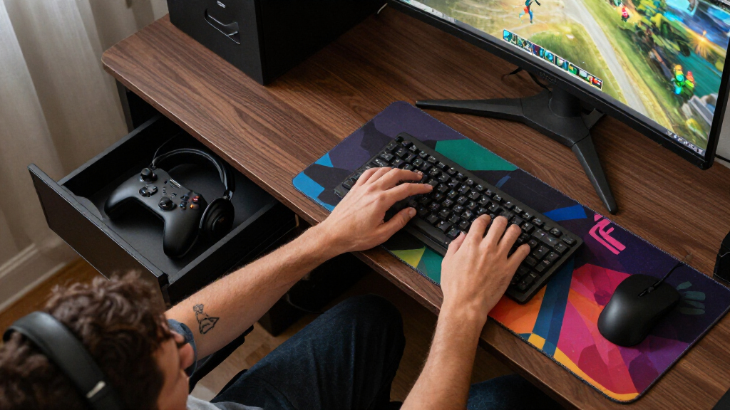 gaming desks with storage