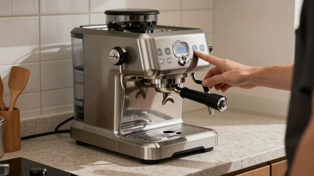 best compact dual boiler espresso machine with low profile design