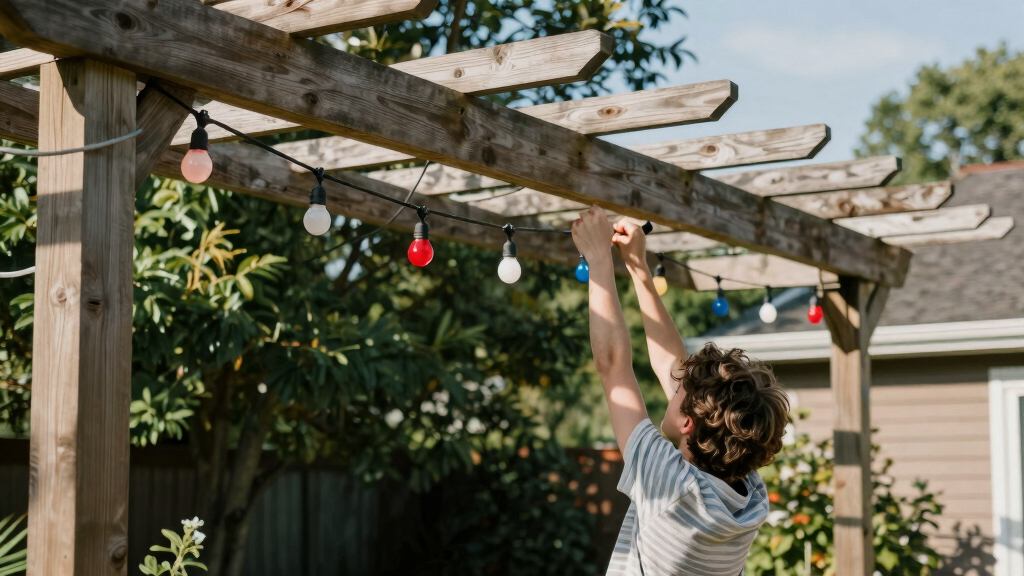 patriotic outdoor string lights
