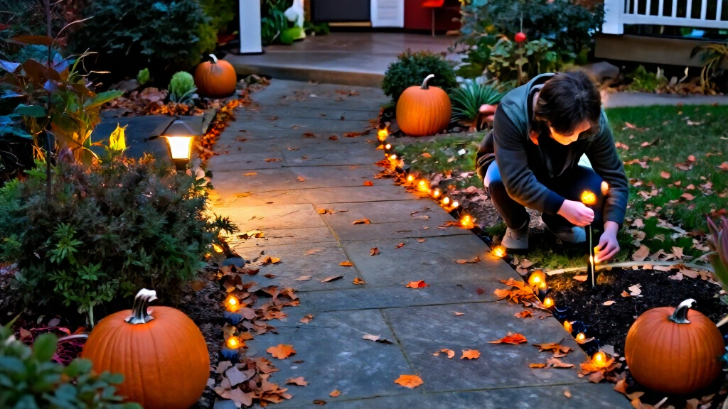 Halloween outdoor pathway lights