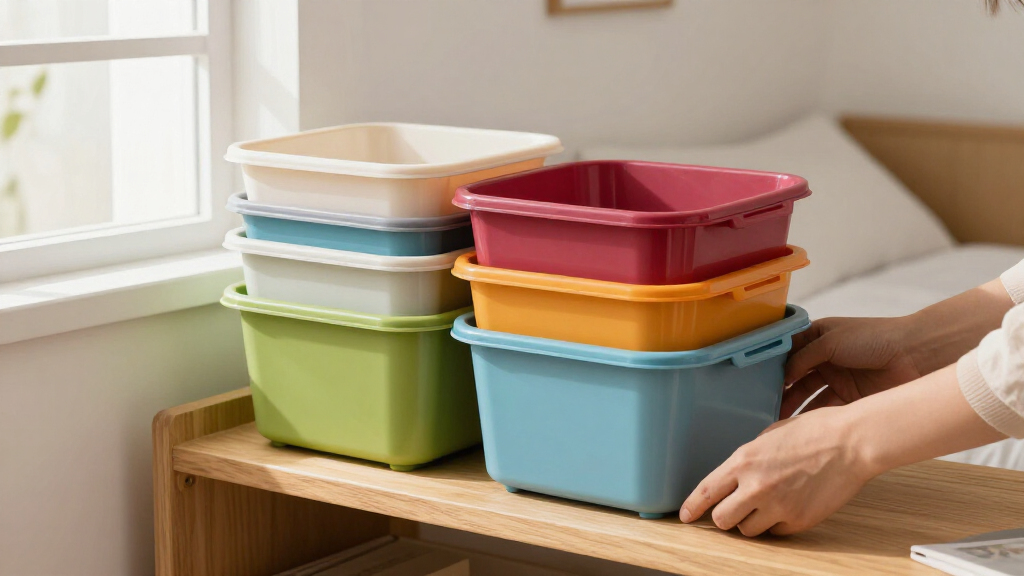 compact dorm organization bins