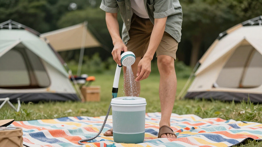 portable shower for festival camping