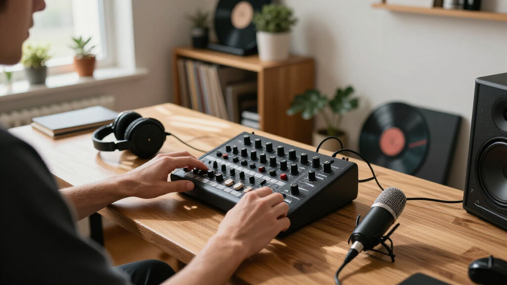 podcast mixer audio interface