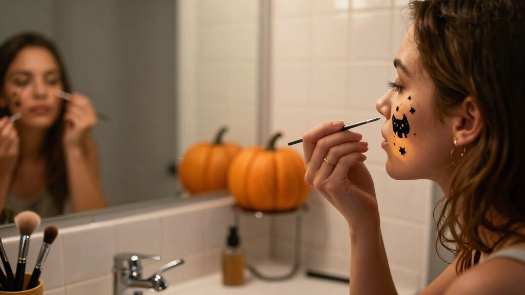 Halloween face stickers