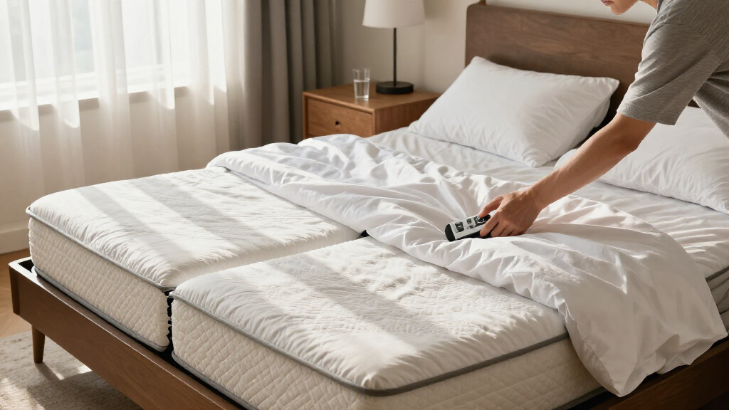 adjustable bed base split king
