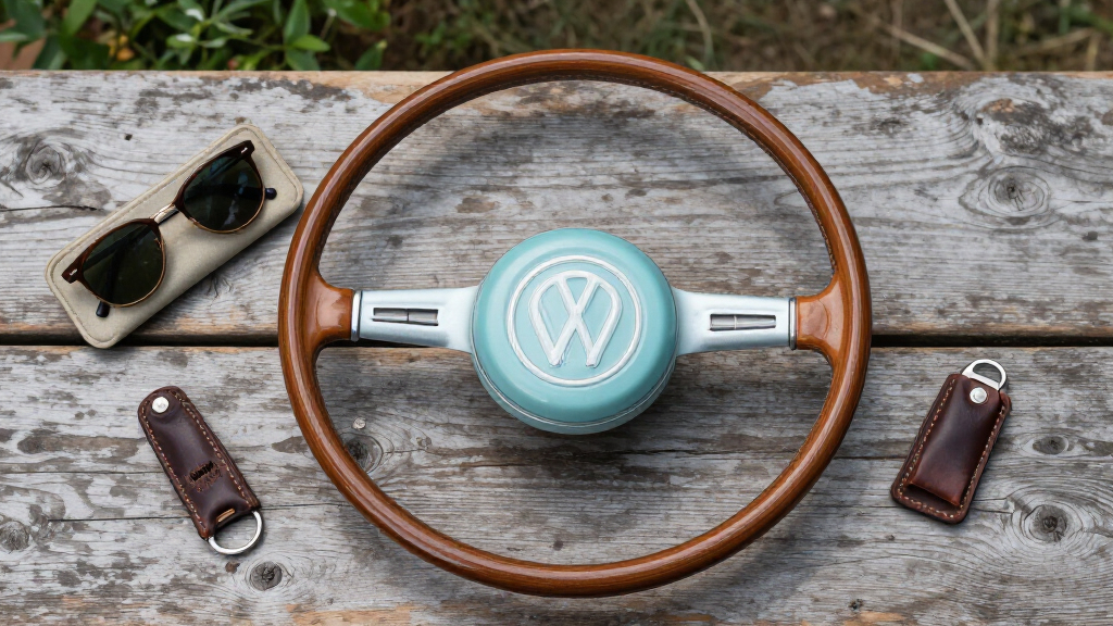 vintage vwbus steering wheel cover