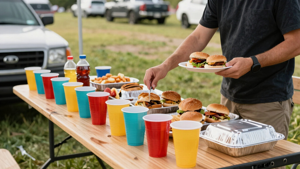 large outdoor tailgating tables