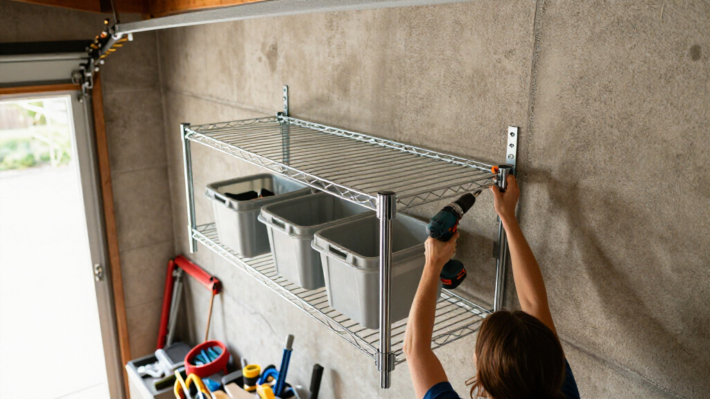 wall mounted garage shelving rack system heavy duty