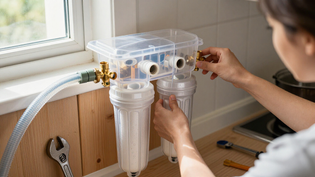 whole house filter housing with 1 inch ports