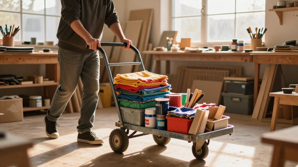 hand truck for moving craft supplies