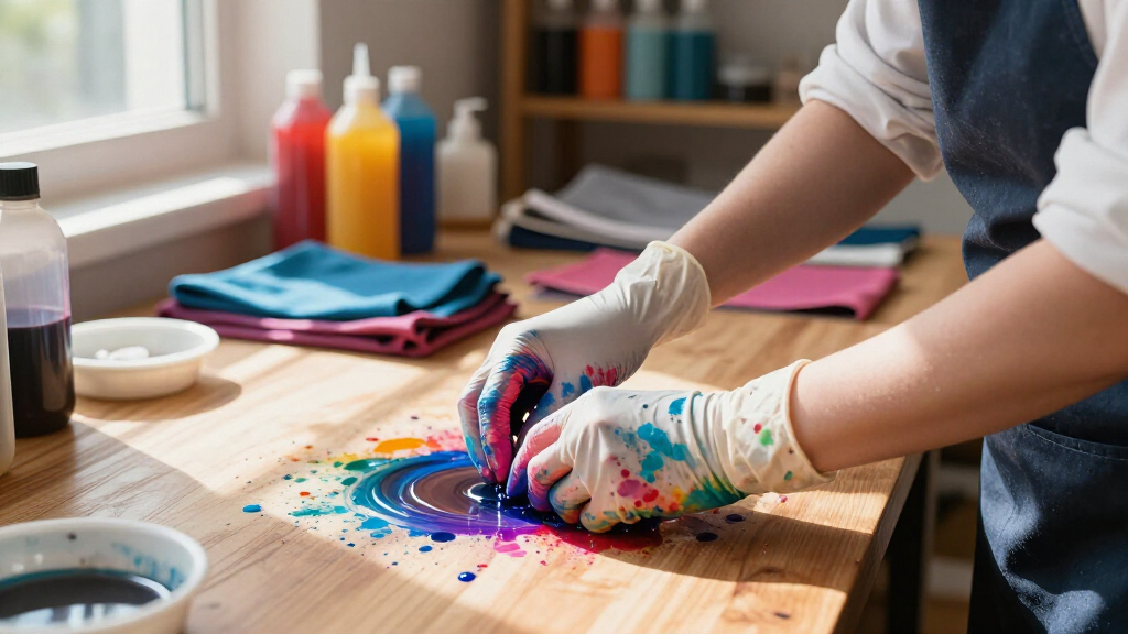 nitrile gloves for dyeing