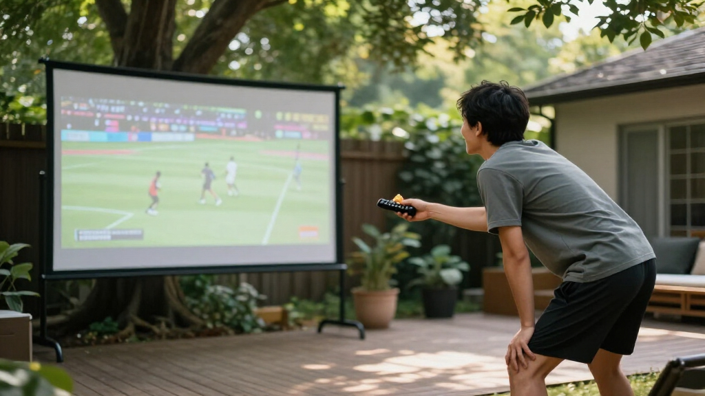 best fixed frame projector screen for sports