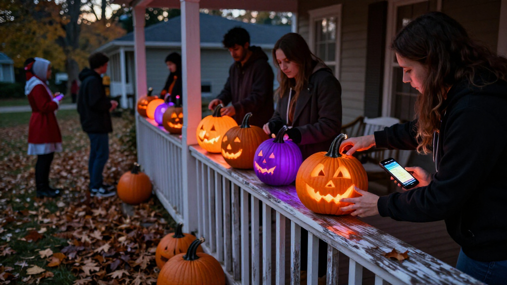 smart LED Halloween decorations