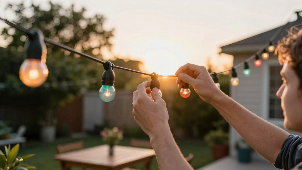 patriotic outdoor string lights