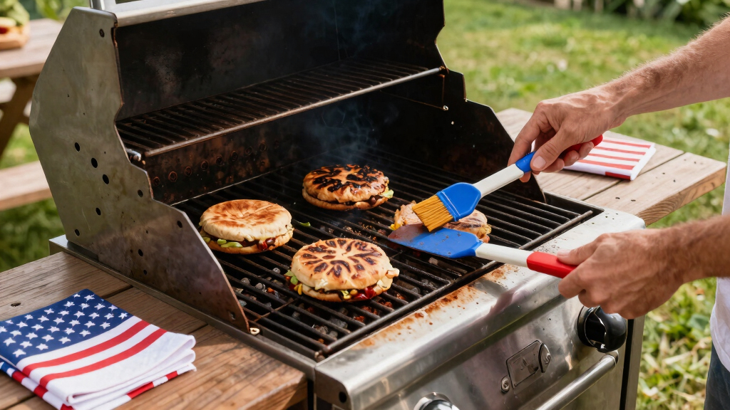 patriotic outdoor grill tools