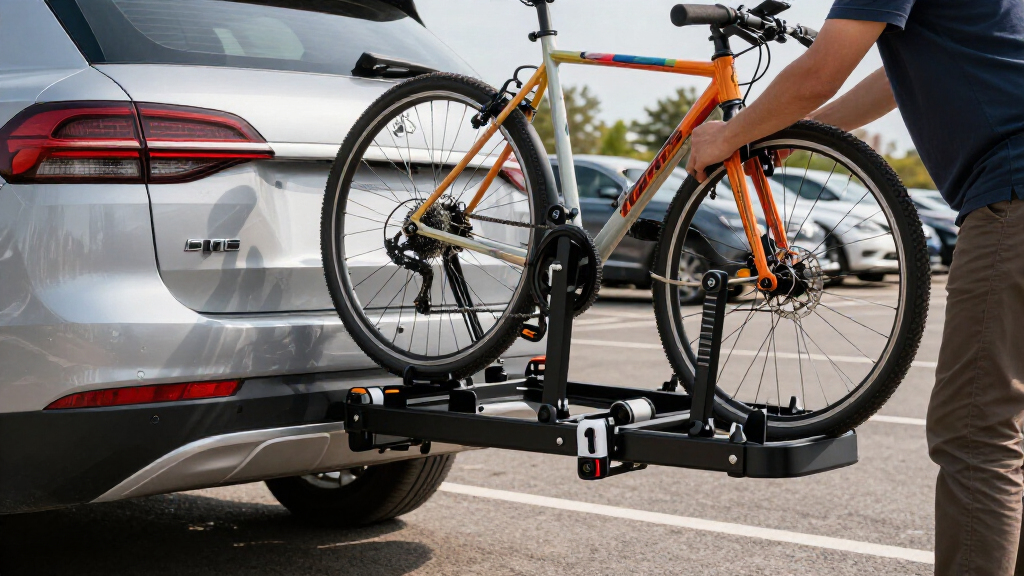 bike rack hitch mount with integrated locks