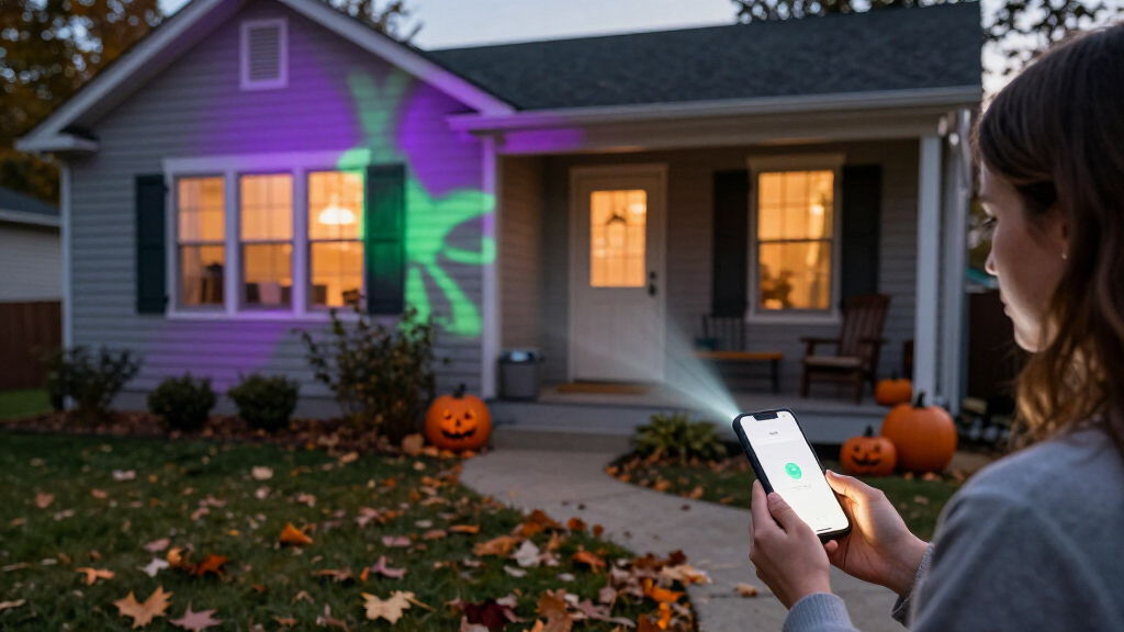 smart Halloween projector lights