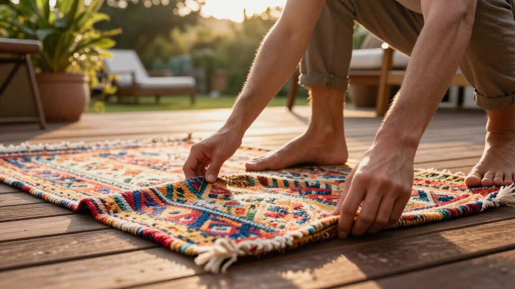 handwoven patio rugs