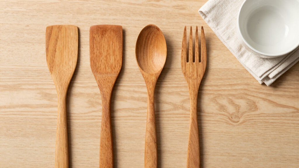 wooden kitchen utensils