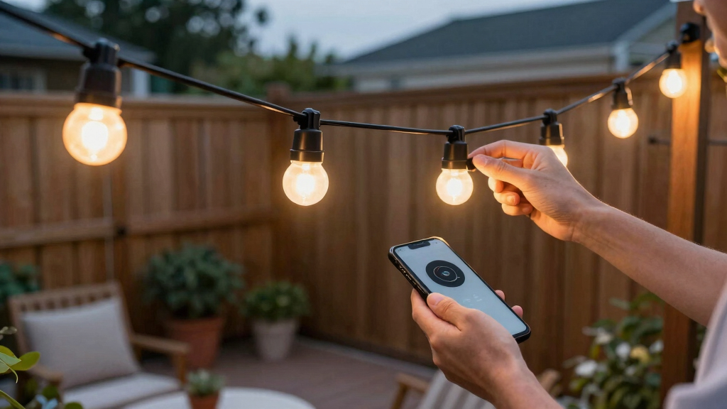 smart outdoor string lights