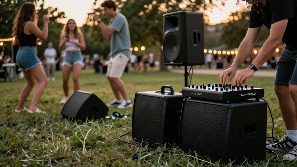 portable DJ PA speakers