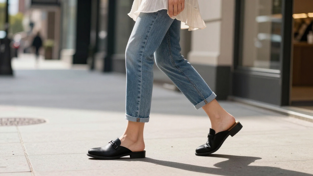 best black mule shoes