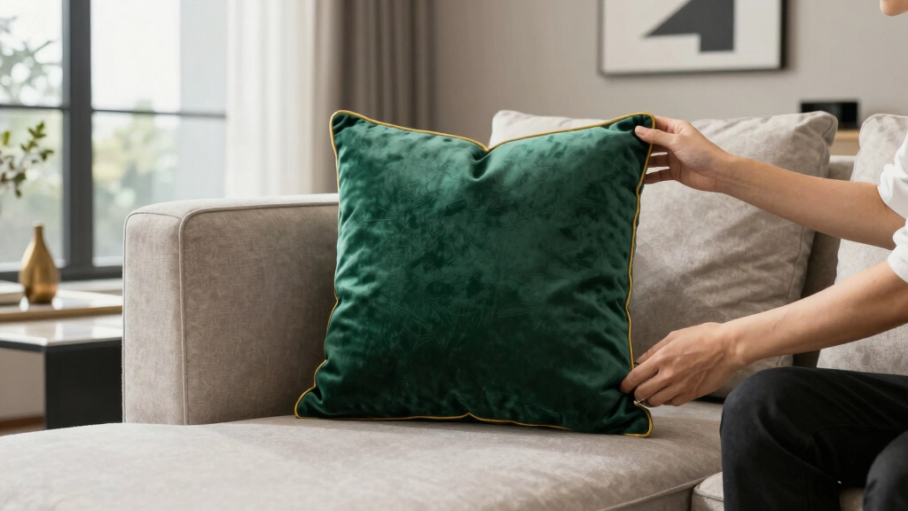 modern accent velvet pillows
