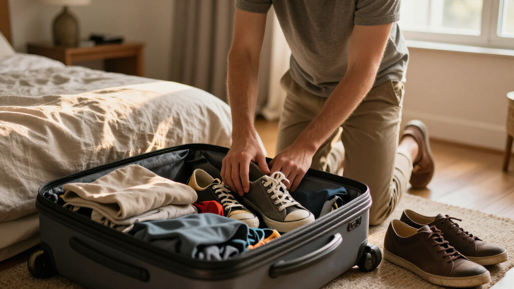 spacesaving travel shoe bags