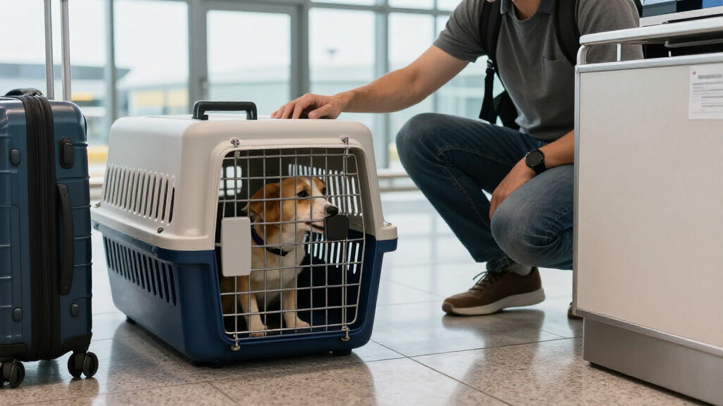 airline approved dog crate for flying cargo