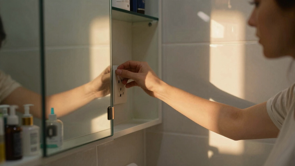 best backlit medicine cabinet with outlet