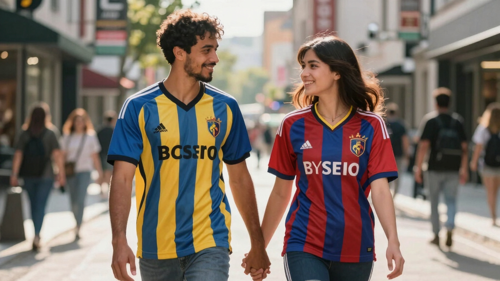 couples matching soccer jerseys