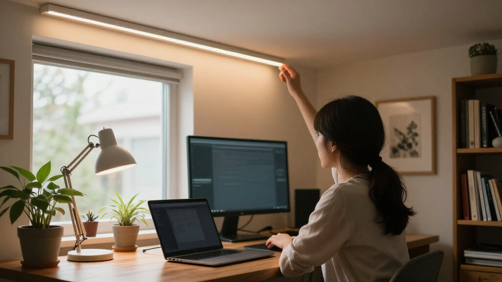 smart home study area lighting
