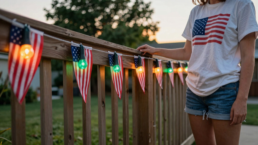 patriotic outdoor string lights